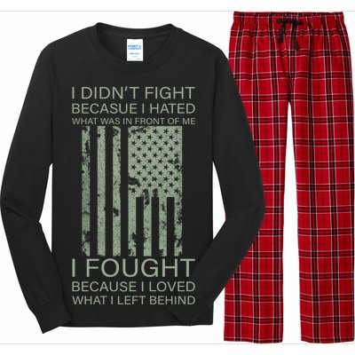 Fight For Your Loved Ones Veteran Long Sleeve Pajama Set