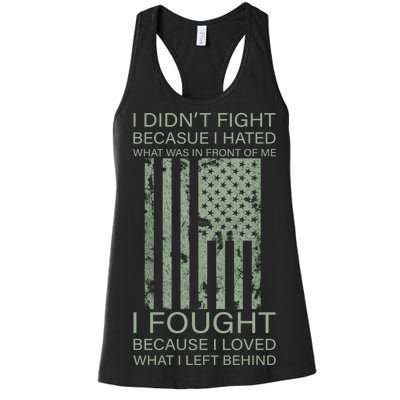 Fight For Your Loved Ones Veteran Women's Racerback Tank