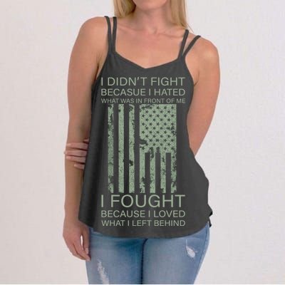 Fight For Your Loved Ones Veteran Women's Strappy Tank