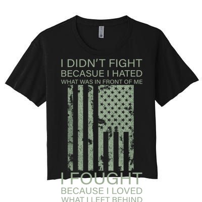 Fight For Your Loved Ones Veteran Women's Crop Top Tee