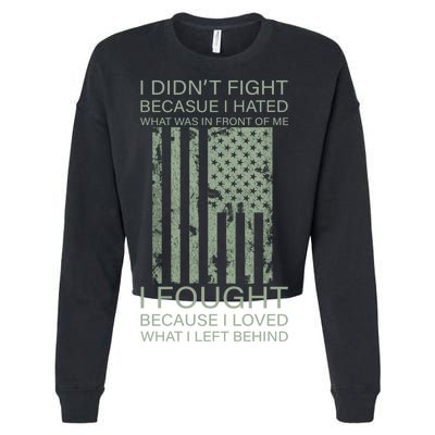 Fight For Your Loved Ones Veteran Cropped Pullover Crew