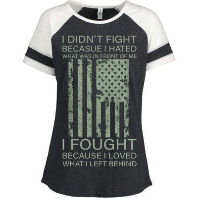 Fight For Your Loved Ones Veteran Enza Ladies Jersey Colorblock Tee