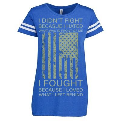 Fight For Your Loved Ones Veteran Enza Ladies Jersey Football T-Shirt