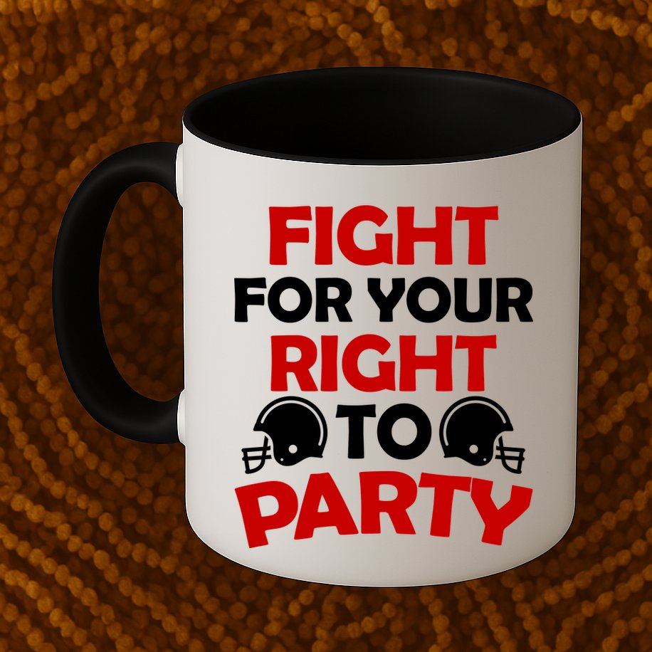 Fight For Your Right To Party KC Football Mug
