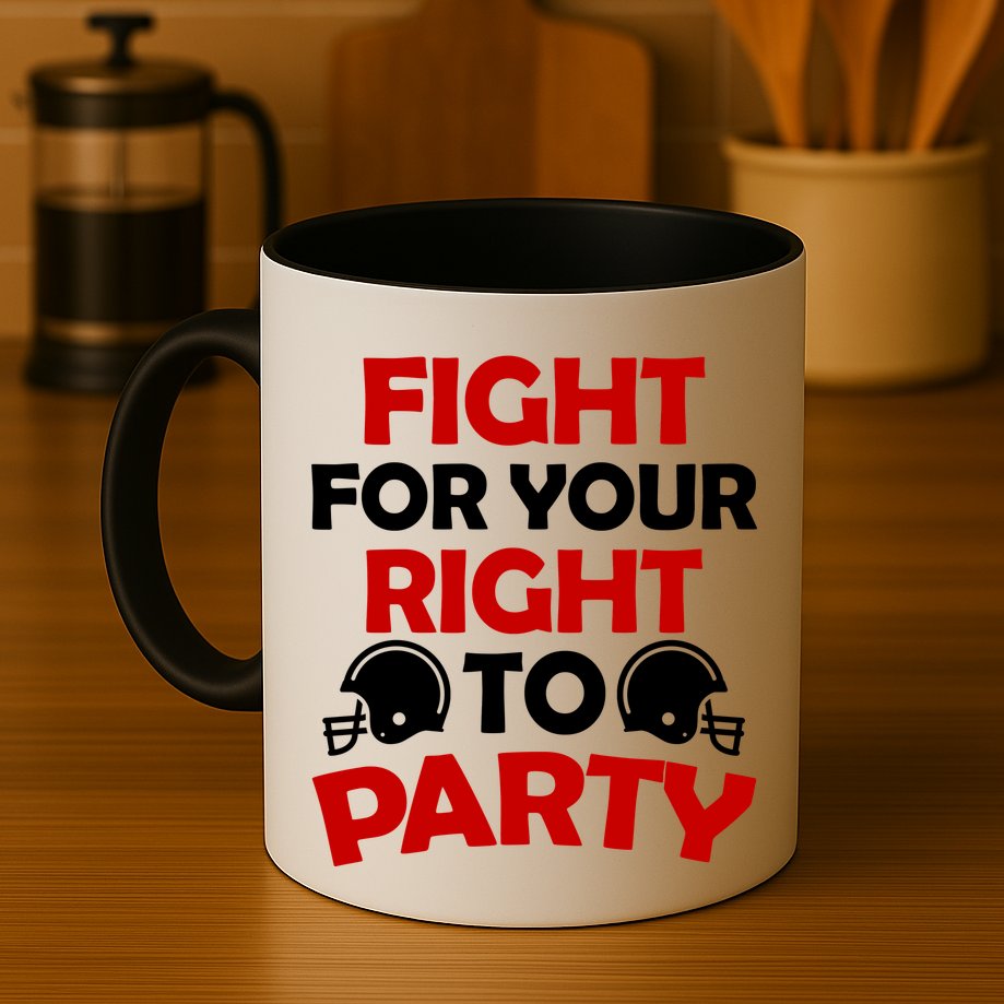 Fight For Your Right To Party KC Football Mug