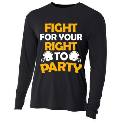Fight For Your Right To Party KC Football Cooling Performance Long Sleeve Crew