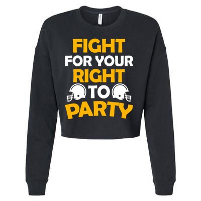 Fight For Your Right To Party KC Football Cropped Pullover Crew