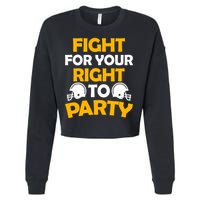 Fight For Your Right To Party KC Football Cropped Pullover Crew