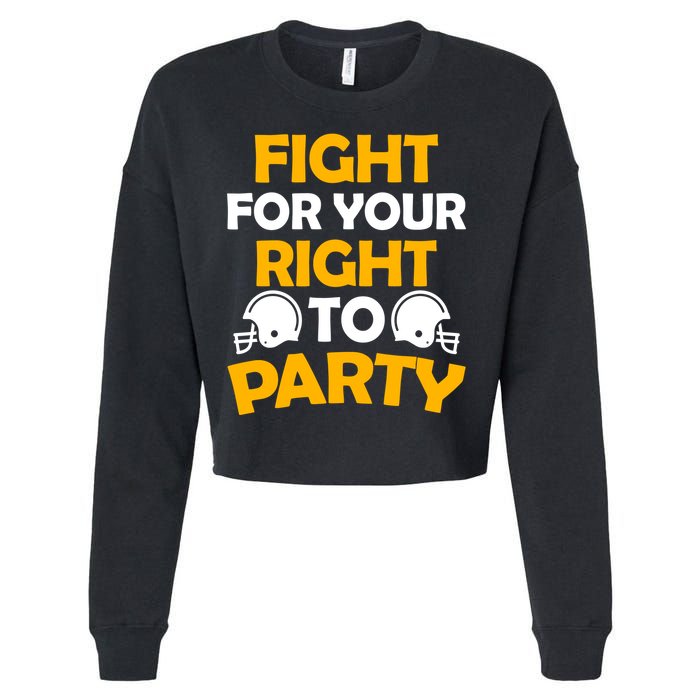 Fight For Your Right To Party KC Football Cropped Pullover Crew
