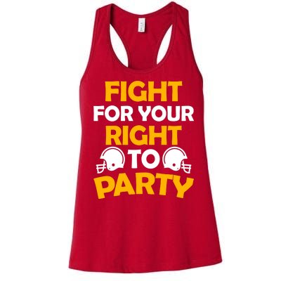 Fight For Your Right To Party KC Football Women's Racerback Tank