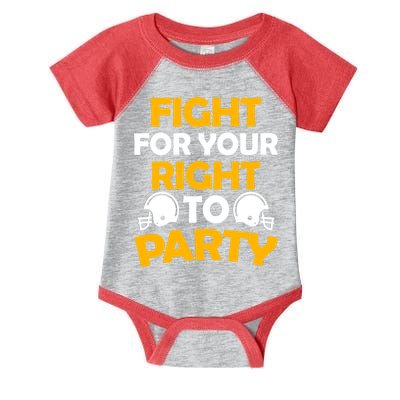 Fight For Your Right To Party KC Football Infant Baby Jersey Bodysuit