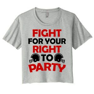 Fight For Your Right To Party KC Football Women's Crop Top Tee