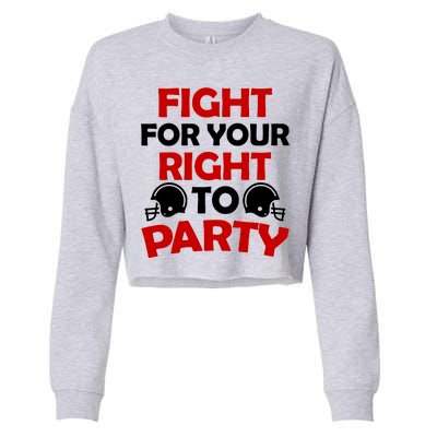 Fight For Your Right To Party KC Football Cropped Pullover Crew