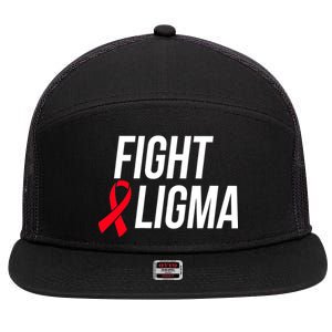 Fight Ligma Funny Meme 7 Panel Mesh Trucker Snapback Hat