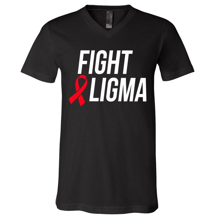 Fight Ligma Funny Meme V-Neck T-Shirt