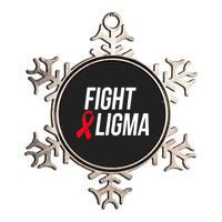 Fight Ligma Funny Meme Metallic Star Ornament