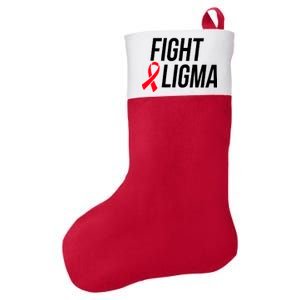 Fight Ligma Funny Meme Felt Holiday Christmas Stocking