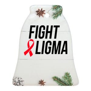 Fight Ligma Funny Meme Ceramic Bell Ornament