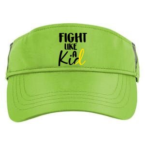 Fight Like A Kid Childhood Cancer Gold Ribbon Adult Drive Performance Visor