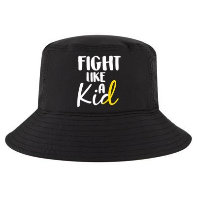 Fight Like A Kid Childhood Cancer Gold Ribbon Cool Comfort Performance Bucket Hat