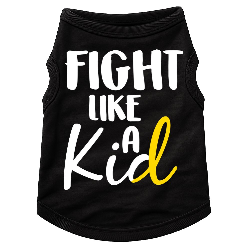 Fight Like A Kid Childhood Cancer Gold Ribbon Doggie Tank