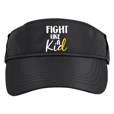 Fight Like A Kid Childhood Cancer Gold Ribbon Adult Drive Performance Visor