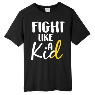 Fight Like A Kid Childhood Cancer Gold Ribbon Tall Fusion ChromaSoft Performance T-Shirt