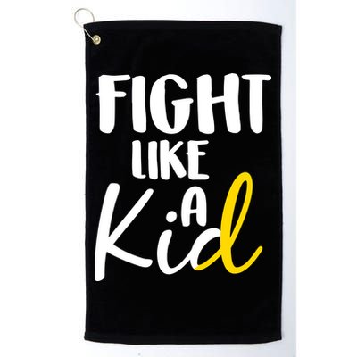 Fight Like A Kid Childhood Cancer Gold Ribbon Golf Towel
