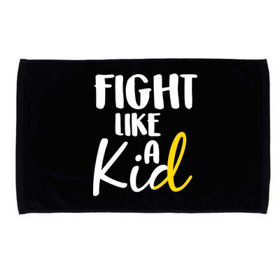 Fight Like A Kid Childhood Cancer Gold Ribbon Microfiber Hand Towel