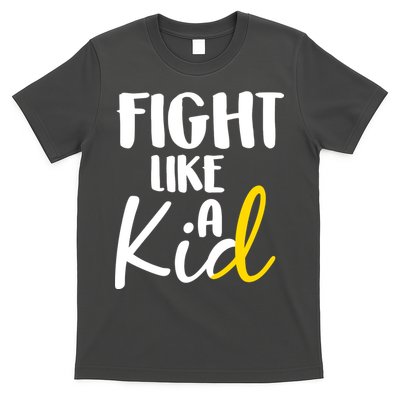 Fight Like A Kid Childhood Cancer Gold Ribbon T-Shirt