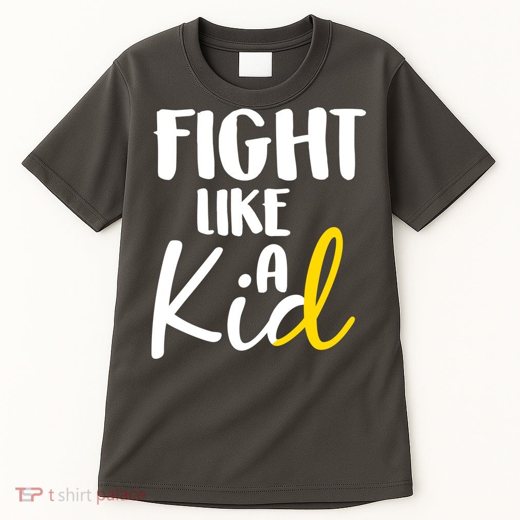 Fight Like A Kid Childhood Cancer Gold Ribbon Tall T-Shirt