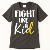 Fight Like A Kid Childhood Cancer Gold Ribbon Tall T-Shirt