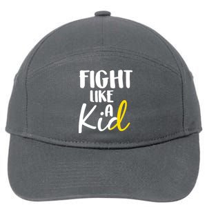 Fight Like A Kid Childhood Cancer Gold Ribbon 7-Panel Snapback Hat