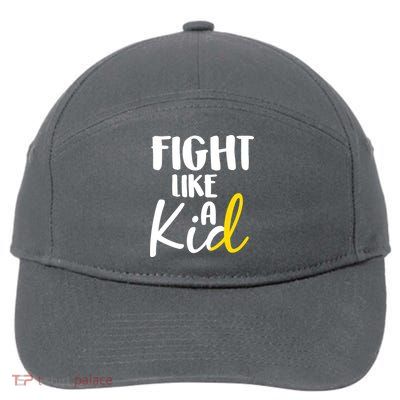 Fight Like A Kid Childhood Cancer Gold Ribbon 7-Panel Snapback Hat