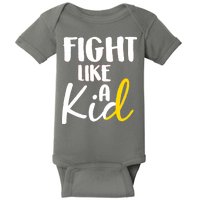 Fight Like A Kid Childhood Cancer Gold Ribbon Baby Bodysuit