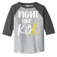 Fight Like A Kid Childhood Cancer Gold Ribbon Toddler Fine Jersey T-Shirt