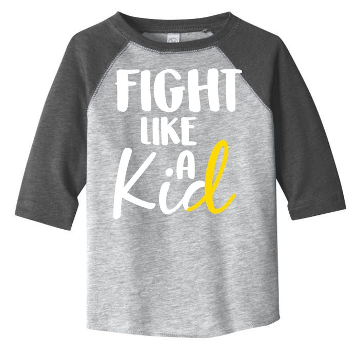 Fight Like A Kid Childhood Cancer Gold Ribbon Toddler Fine Jersey T-Shirt