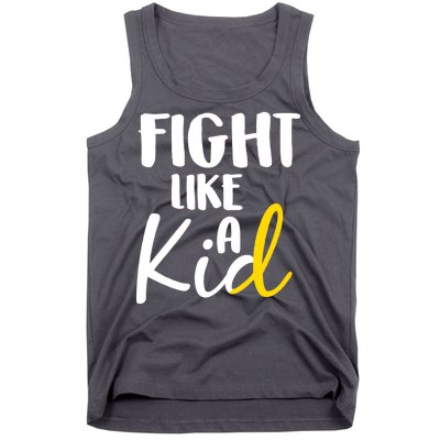 Fight Like A Kid Childhood Cancer Gold Ribbon Tank Top