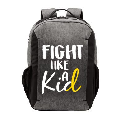 Fight Like A Kid Childhood Cancer Gold Ribbon Vector Backpack