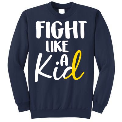 Fight Like A Kid Childhood Cancer Gold Ribbon Sweatshirt