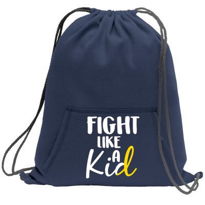 Fight Like A Kid Childhood Cancer Gold Ribbon Sweatshirt Cinch Pack Bag