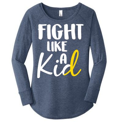 Fight Like A Kid Childhood Cancer Gold Ribbon Women's Perfect Tri Tunic Long Sleeve Shirt