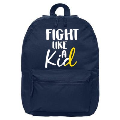 Fight Like A Kid Childhood Cancer Gold Ribbon 16 in Basic Backpack