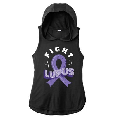 Fight Lupus Ladies PosiCharge Tri-Blend Wicking Draft Hoodie Tank