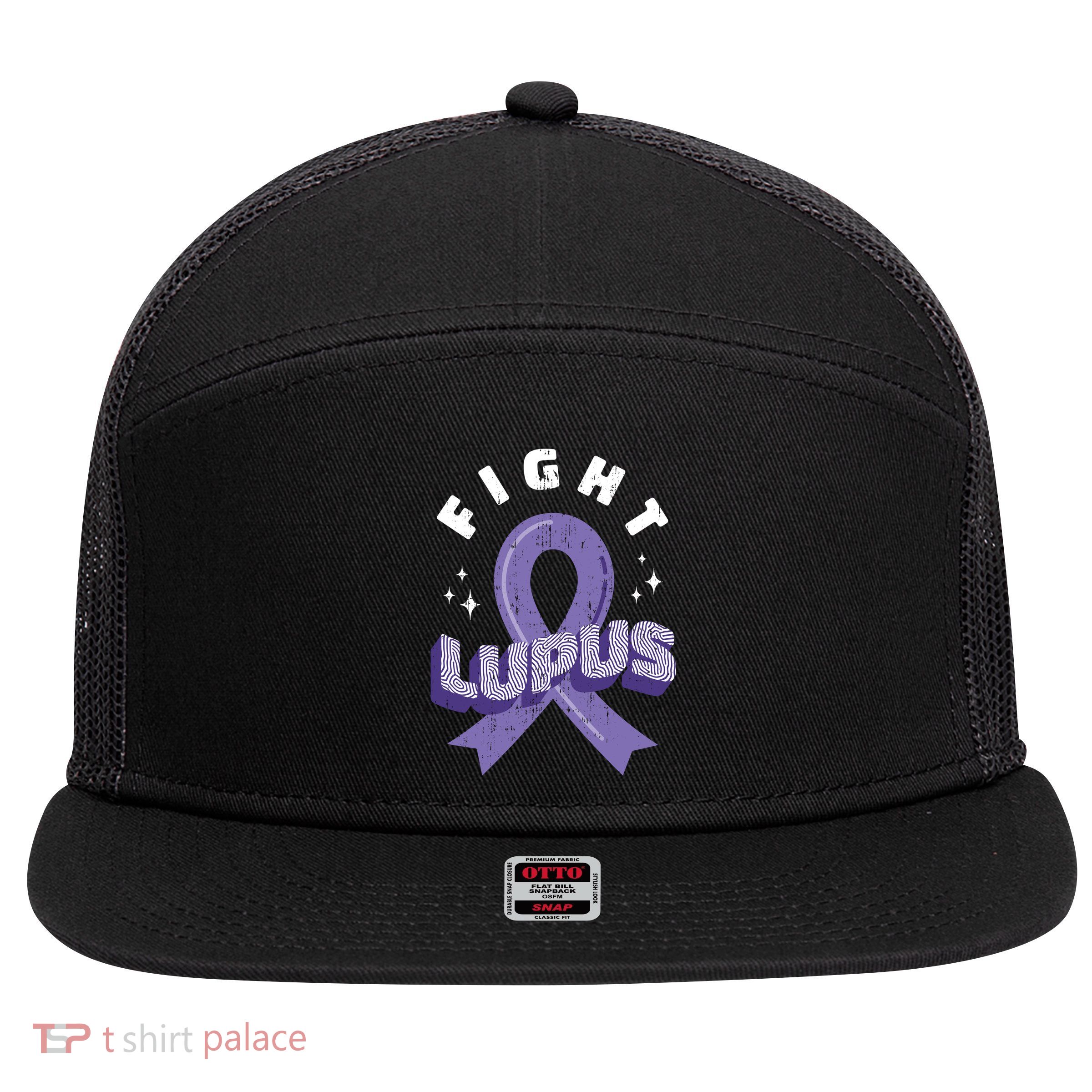 Fight Lupus 7 Panel Mesh Trucker Snapback Hat