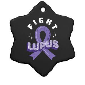 Fight Lupus Ceramic Star Ornament