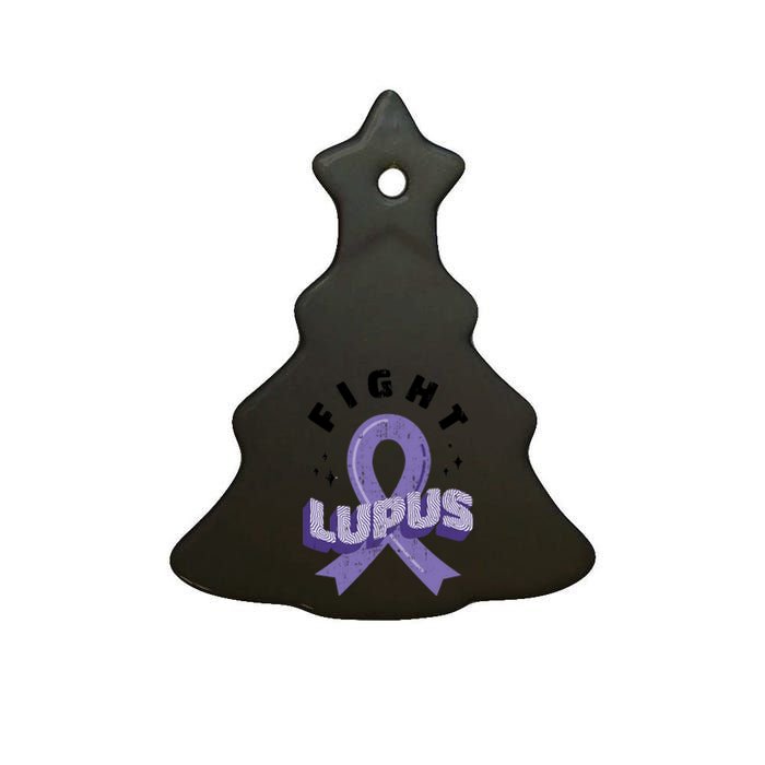 Fight Lupus Ceramic Tree Ornament