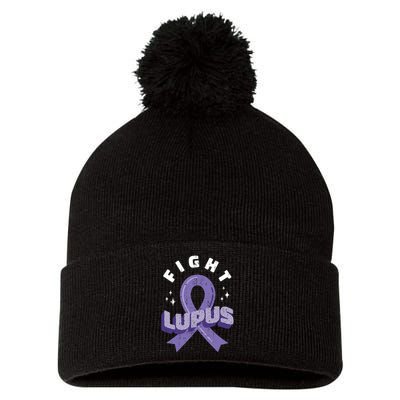 Fight Lupus Pom Pom 12in Knit Beanie