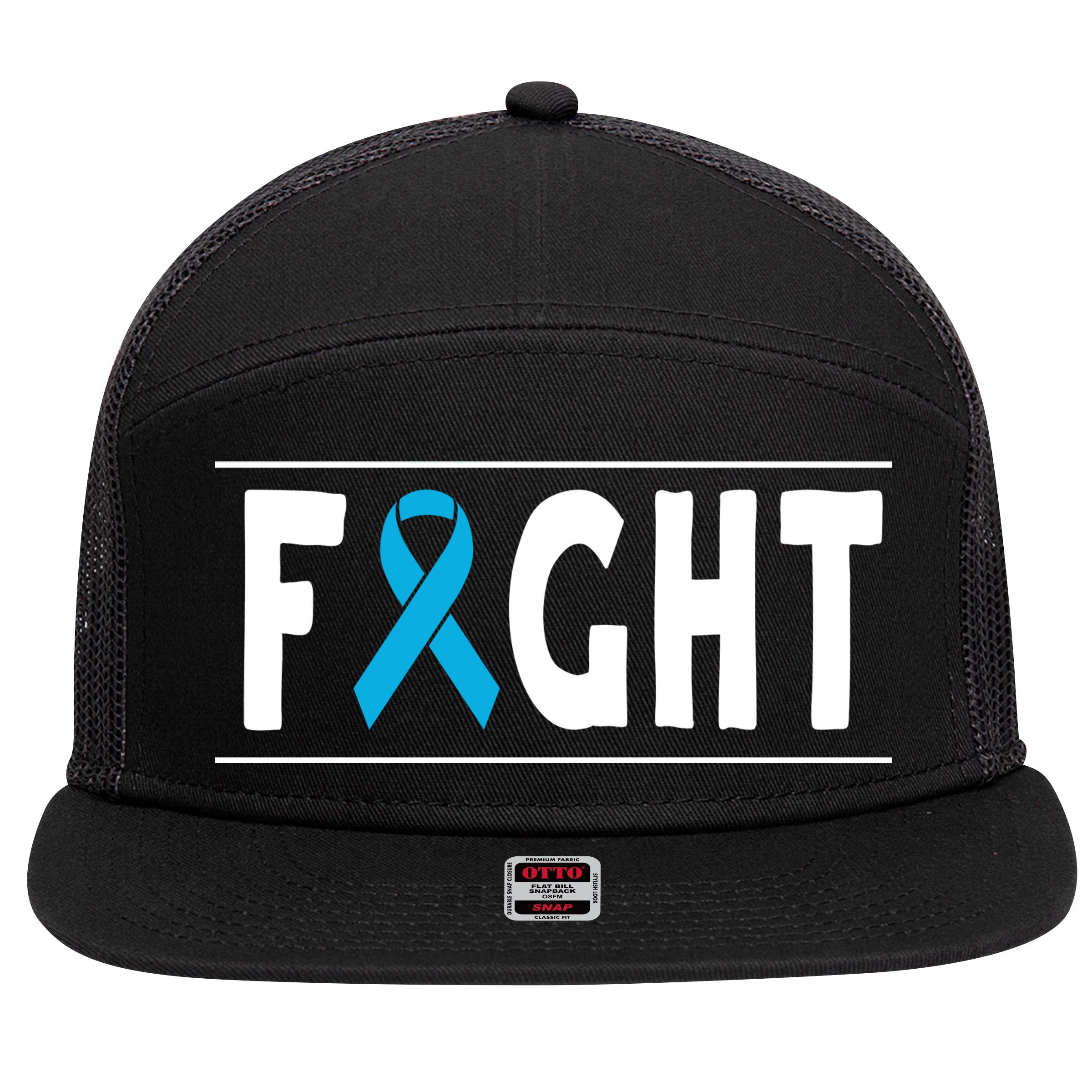 Fight Prostate Cancer 7 Panel Mesh Trucker Snapback Hat