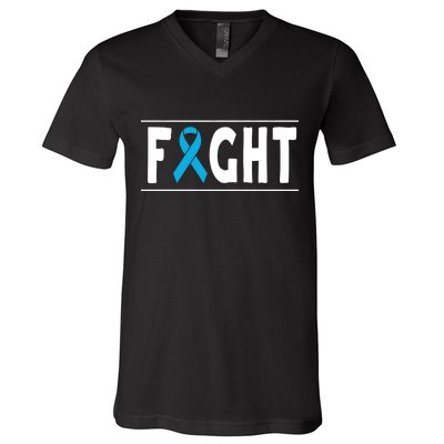 Fight Prostate Cancer V-Neck T-Shirt